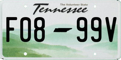 TN license plate F0899V