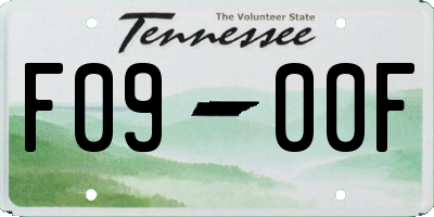 TN license plate F0900F