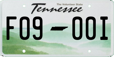 TN license plate F0900I