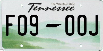 TN license plate F0900J