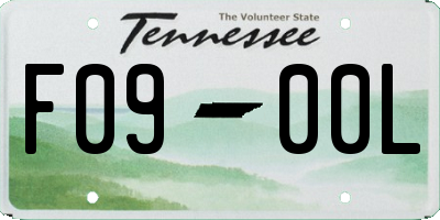 TN license plate F0900L