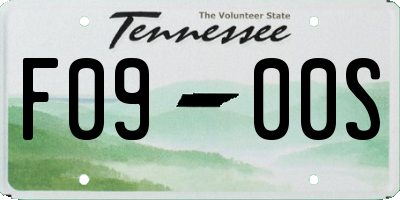 TN license plate F0900S