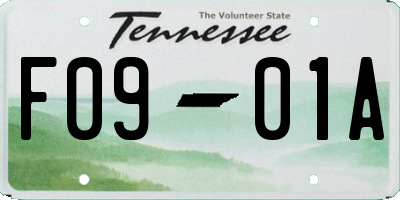 TN license plate F0901A