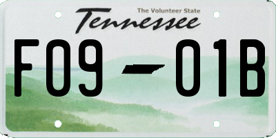TN license plate F0901B
