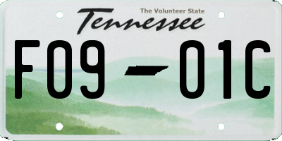 TN license plate F0901C