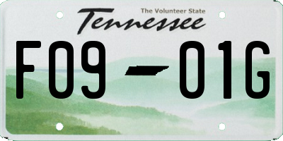TN license plate F0901G