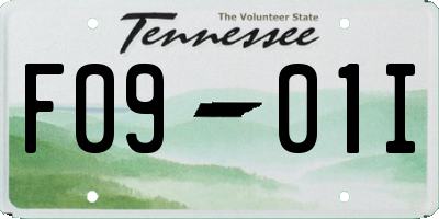 TN license plate F0901I