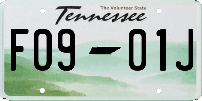 TN license plate F0901J