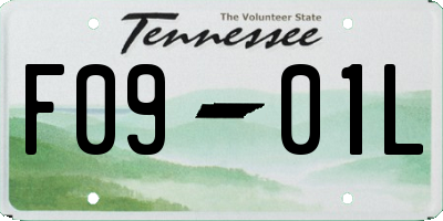 TN license plate F0901L