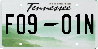 TN license plate F0901N