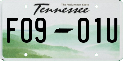 TN license plate F0901U