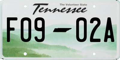 TN license plate F0902A