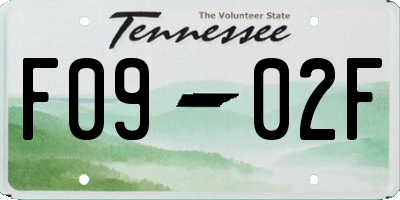TN license plate F0902F