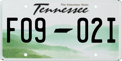 TN license plate F0902I
