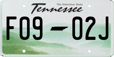 TN license plate F0902J