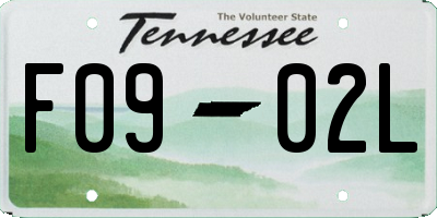 TN license plate F0902L
