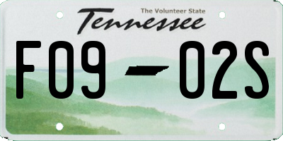 TN license plate F0902S
