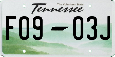 TN license plate F0903J