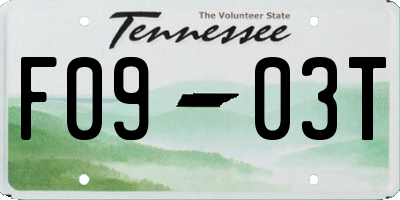 TN license plate F0903T