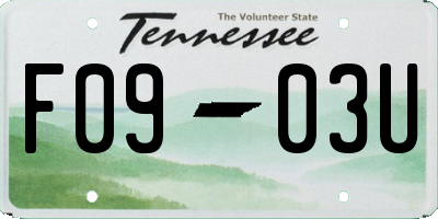 TN license plate F0903U
