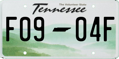 TN license plate F0904F