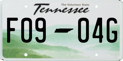 TN license plate F0904G