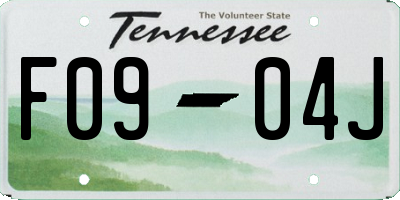 TN license plate F0904J