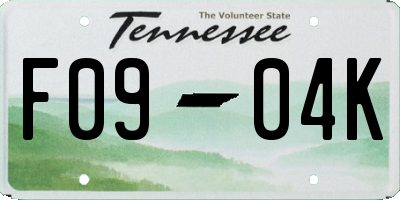 TN license plate F0904K