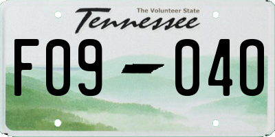 TN license plate F0904O