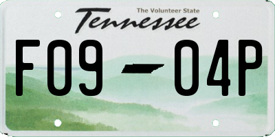 TN license plate F0904P