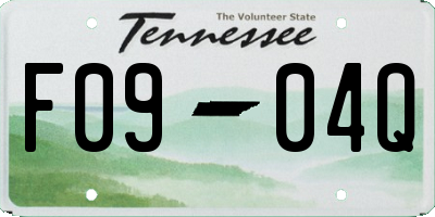TN license plate F0904Q