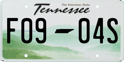 TN license plate F0904S
