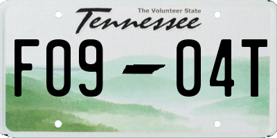 TN license plate F0904T
