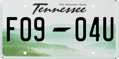 TN license plate F0904U