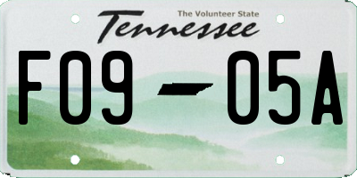 TN license plate F0905A