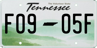 TN license plate F0905F
