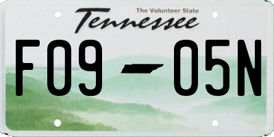 TN license plate F0905N