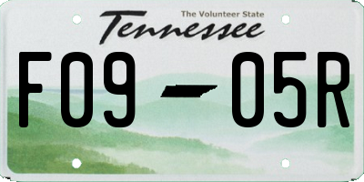 TN license plate F0905R