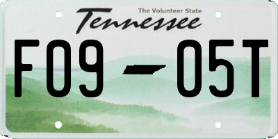 TN license plate F0905T