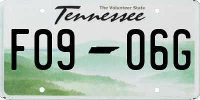 TN license plate F0906G