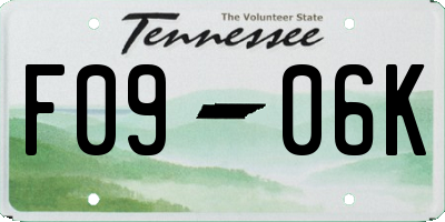 TN license plate F0906K