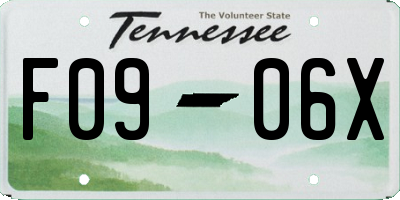 TN license plate F0906X