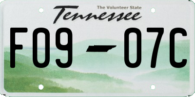 TN license plate F0907C