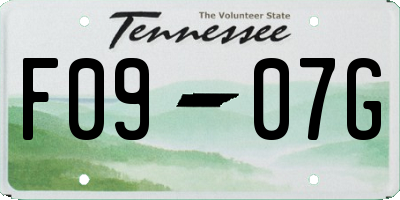 TN license plate F0907G