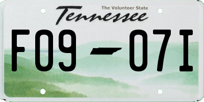 TN license plate F0907I