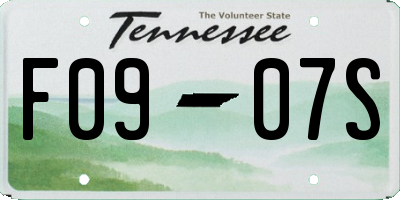 TN license plate F0907S