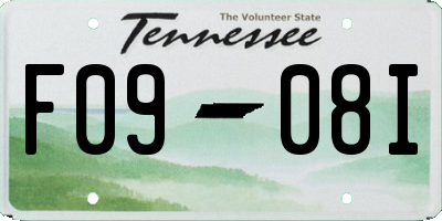 TN license plate F0908I