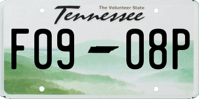 TN license plate F0908P