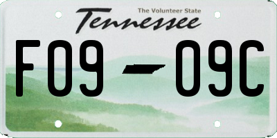 TN license plate F0909C