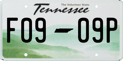 TN license plate F0909P
